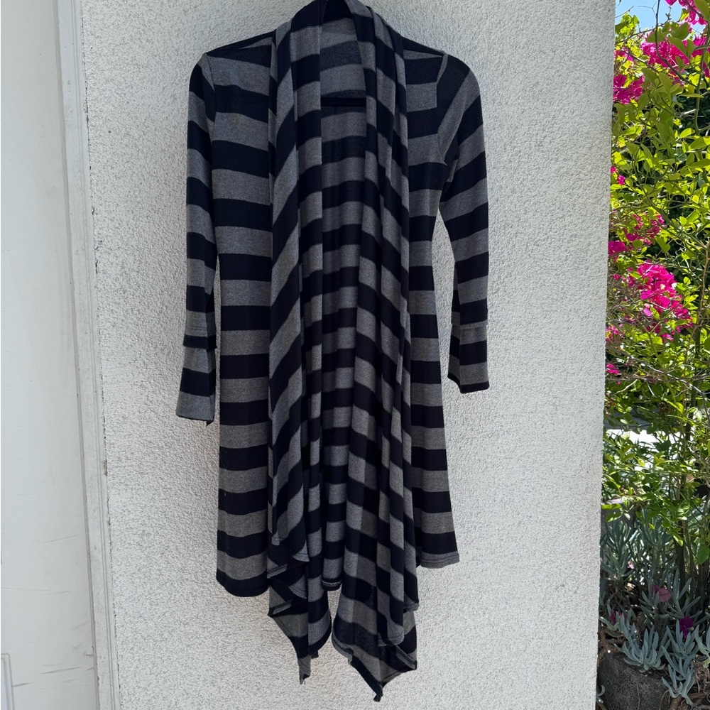 S-Twelve Black and Gray Knit Cardigan